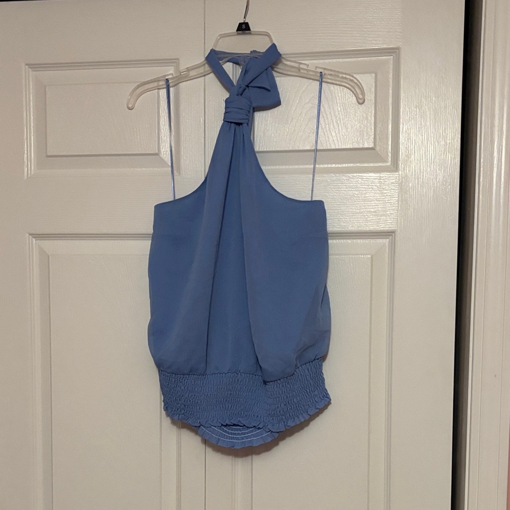 INC International Concepts Blue Halter Bodysuit